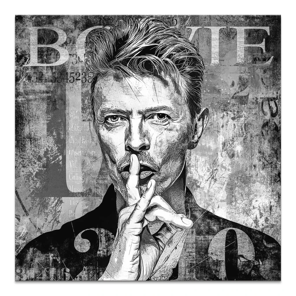 David Bowie Abstrakt Luxury Dark Style Leinwand Bild INGALERIE