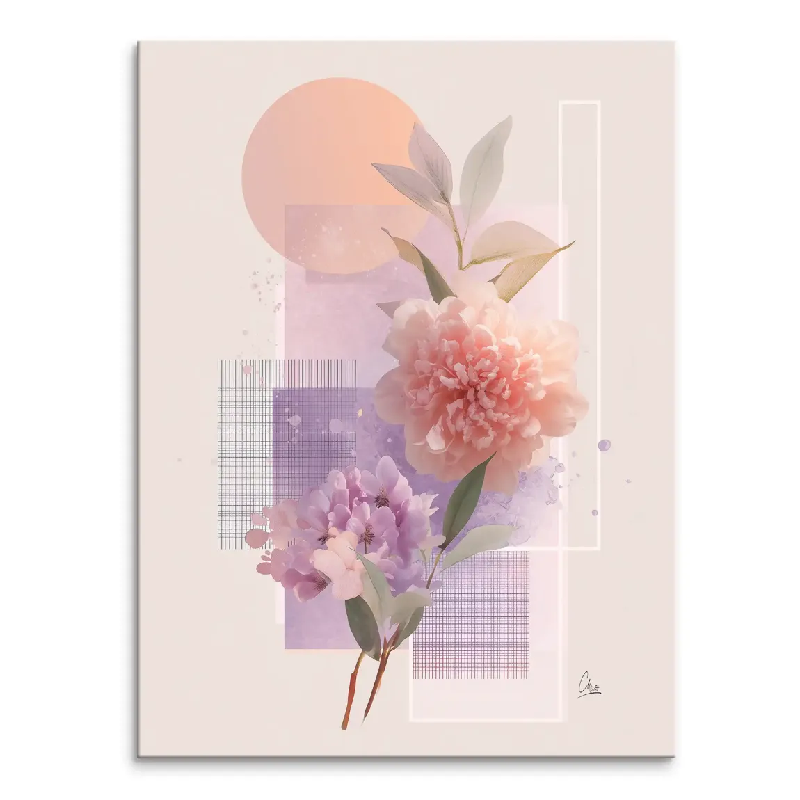 Soft Petal Harmony Leinwand Bild