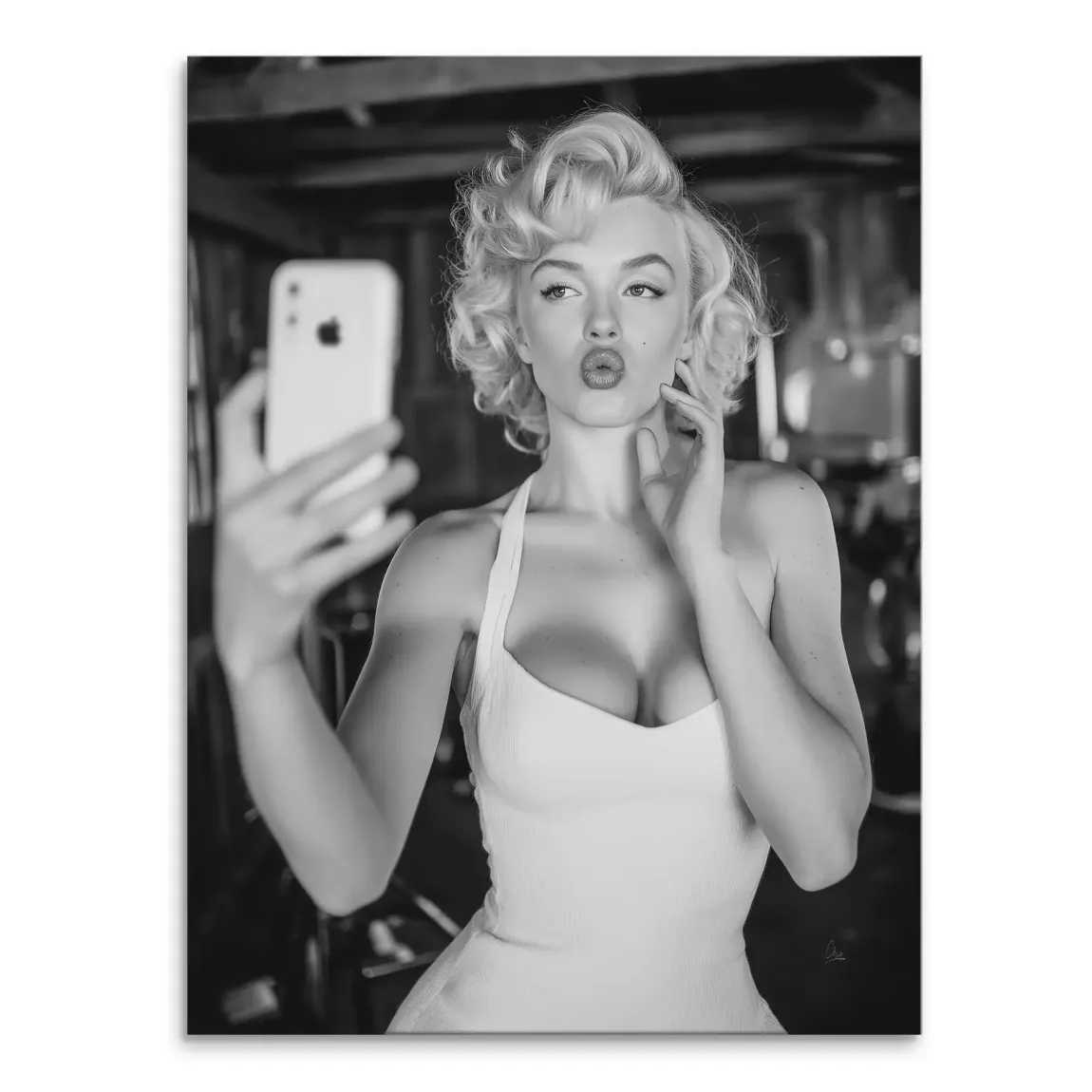 Marilyn Monroe Selfie Leinwand Bild