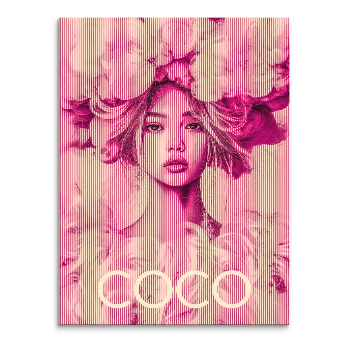 Coco Vision in Pink Leinwand Bild INGALERIE