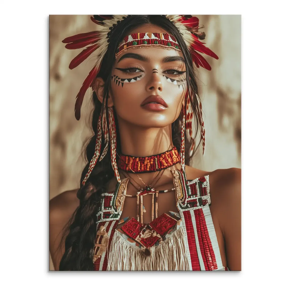 Die Indianerin Leinwand Bild
