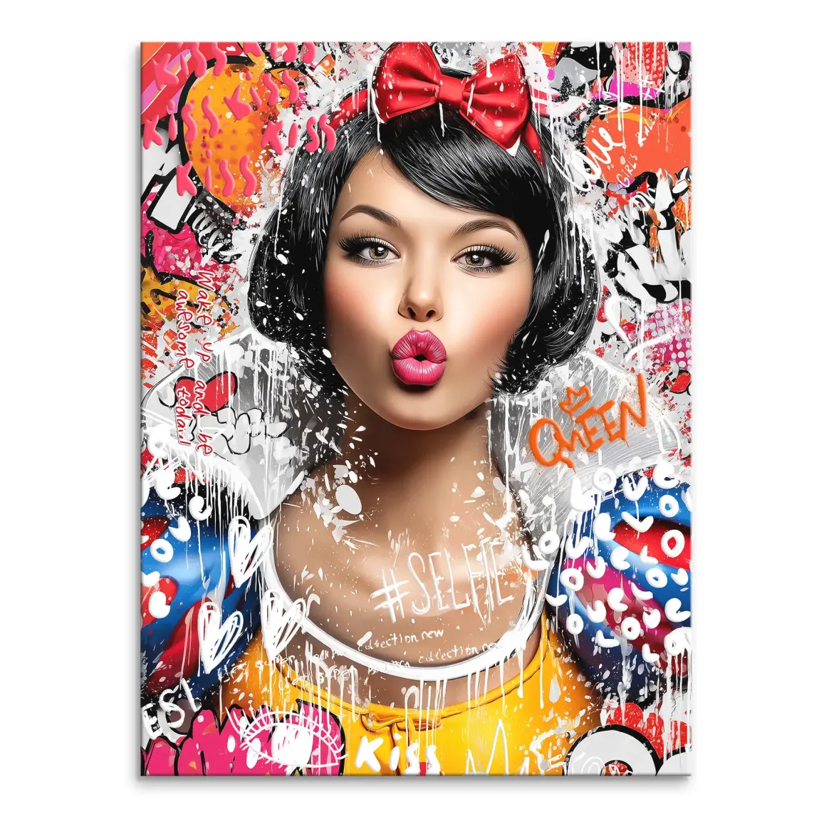 Schneewittchen Pop Art Queen Leinwand Bild