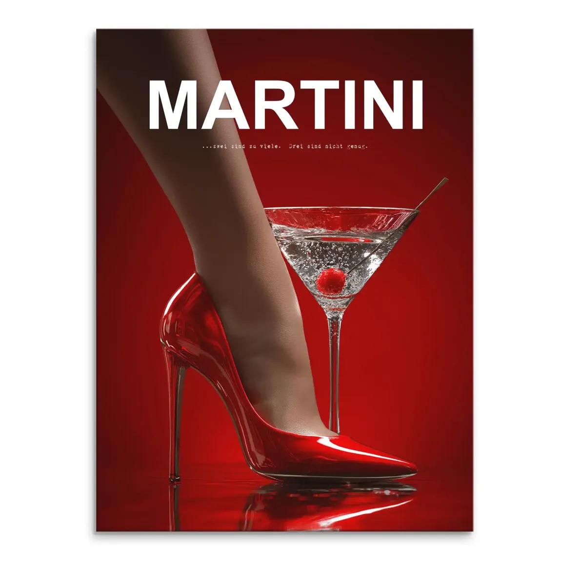Martini Red Desire Leinwand Bild