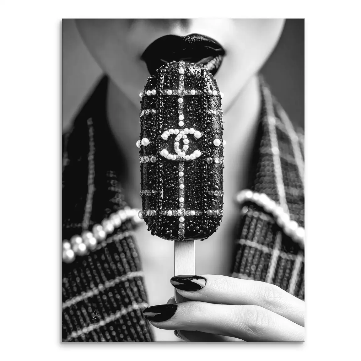 Noir Ice Couture Chanel Leinwand Bild