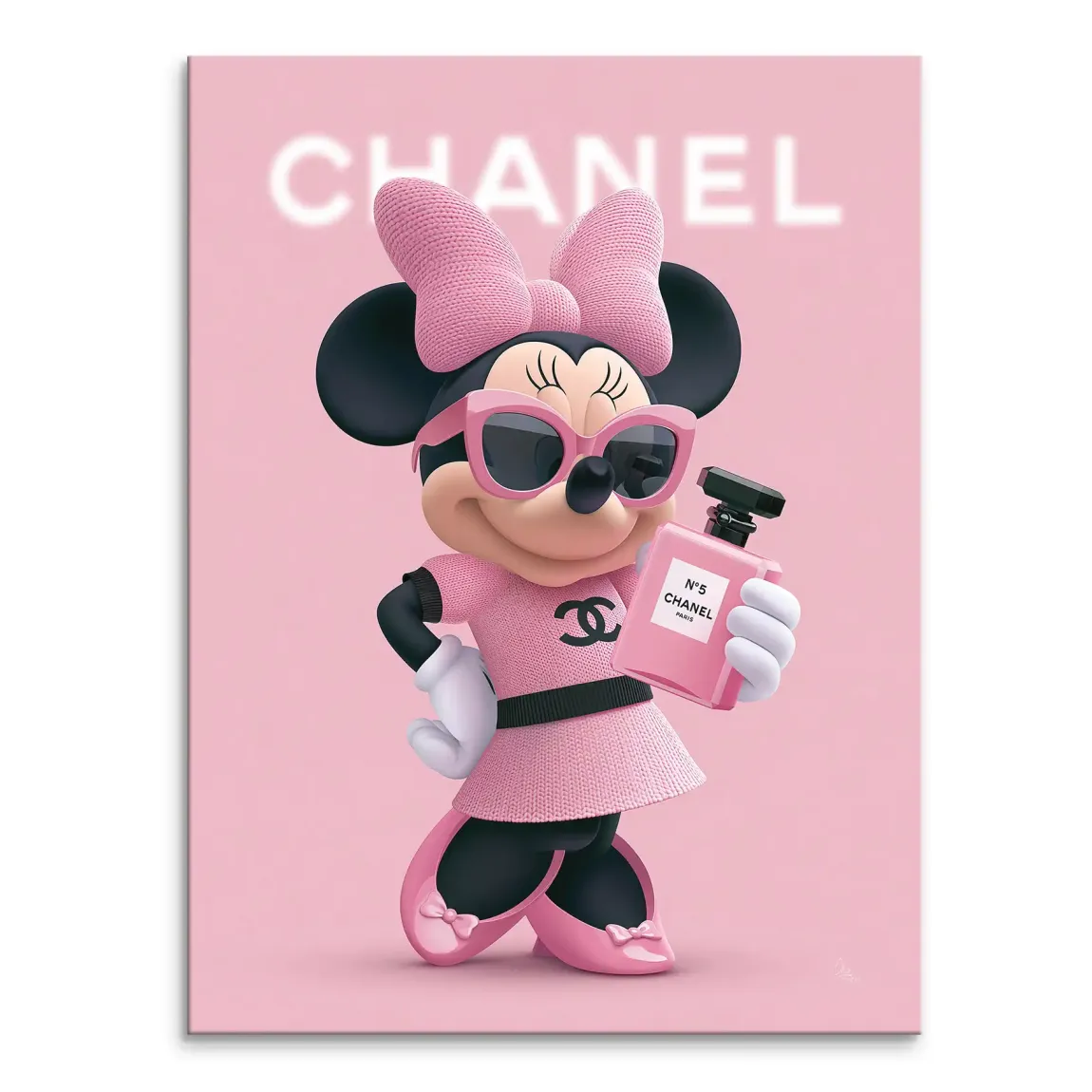 Minnie Rosé Chic Leinwand Bild