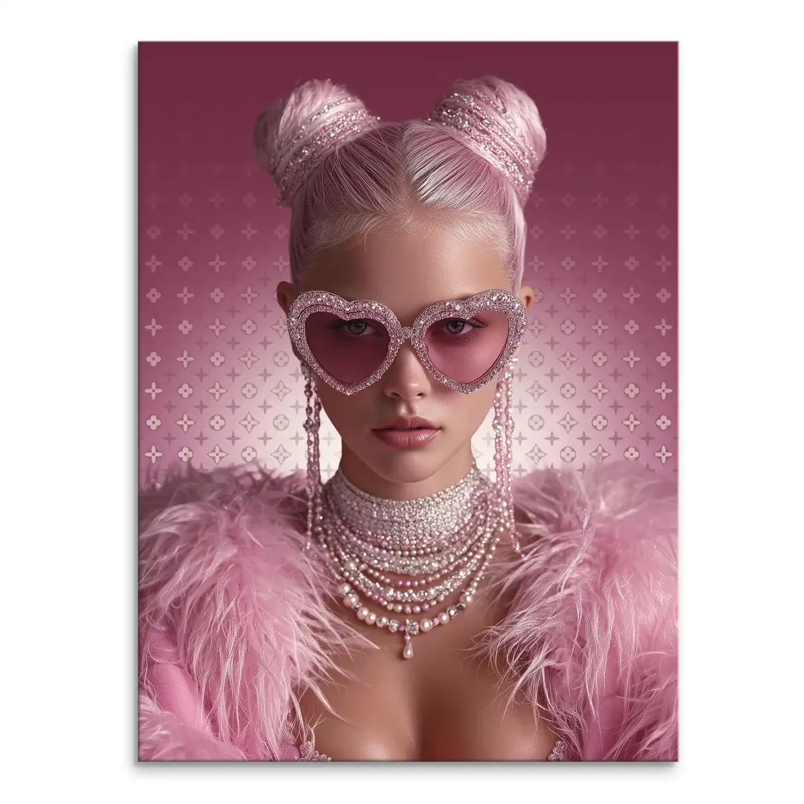 Glamour Girl Leinwand Bild