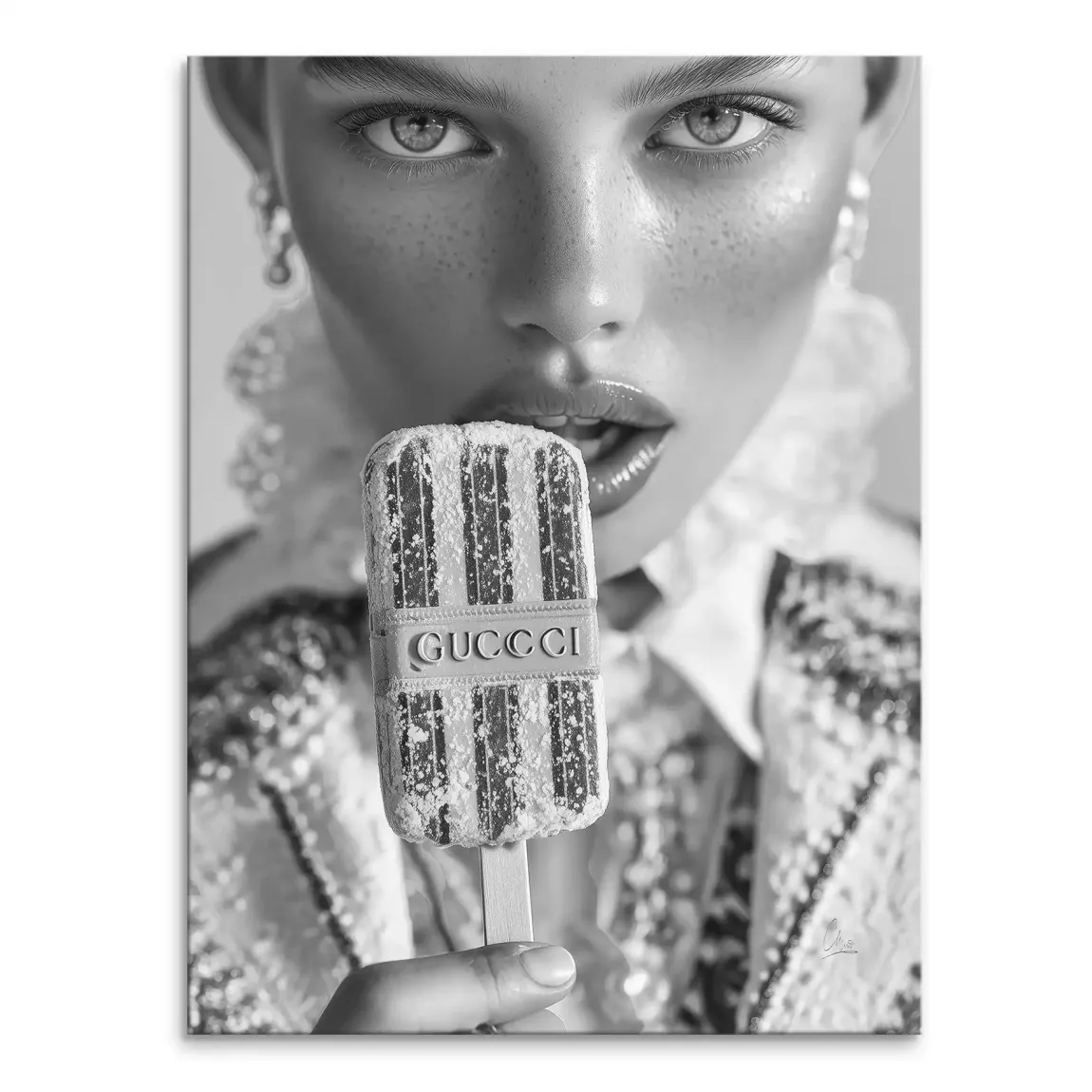 Gucci Ice Noir Leinwand Bild