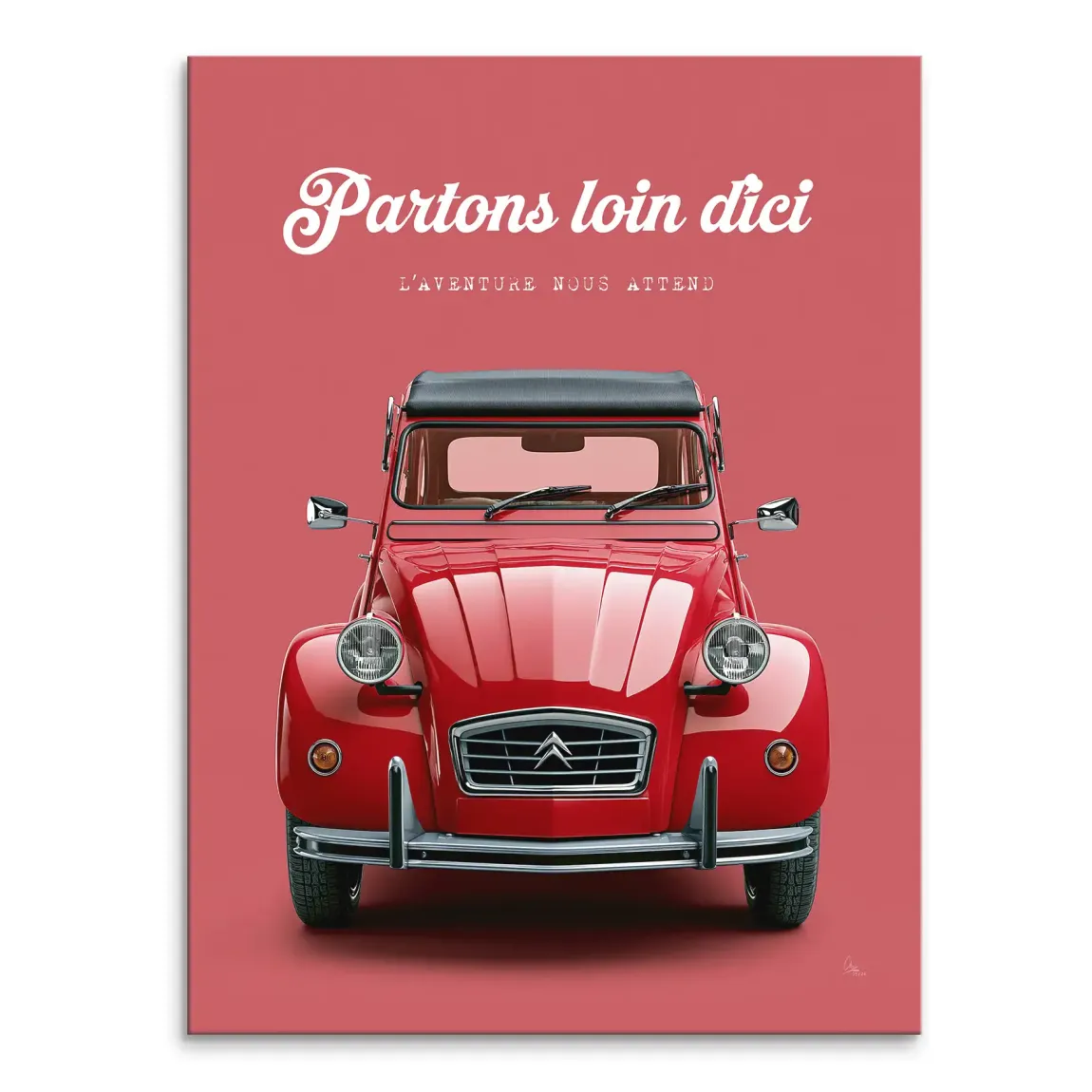 Citroen 2CV Rouge Leinwand Bild