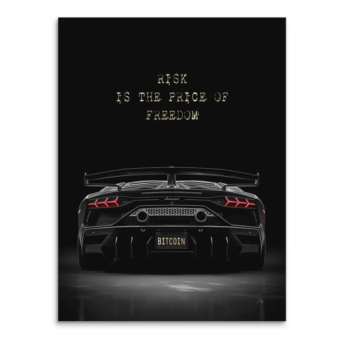 Lambo Bitcoin Leinwand Bild