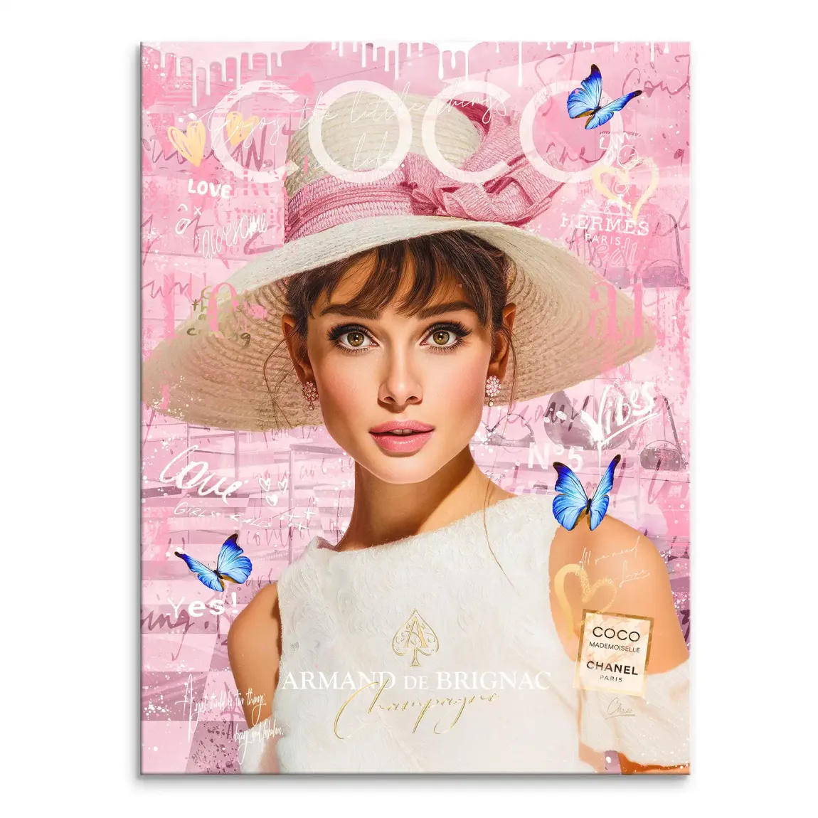 Audrey Hepburn Coco Armand Leinwand Bild INGALERIE