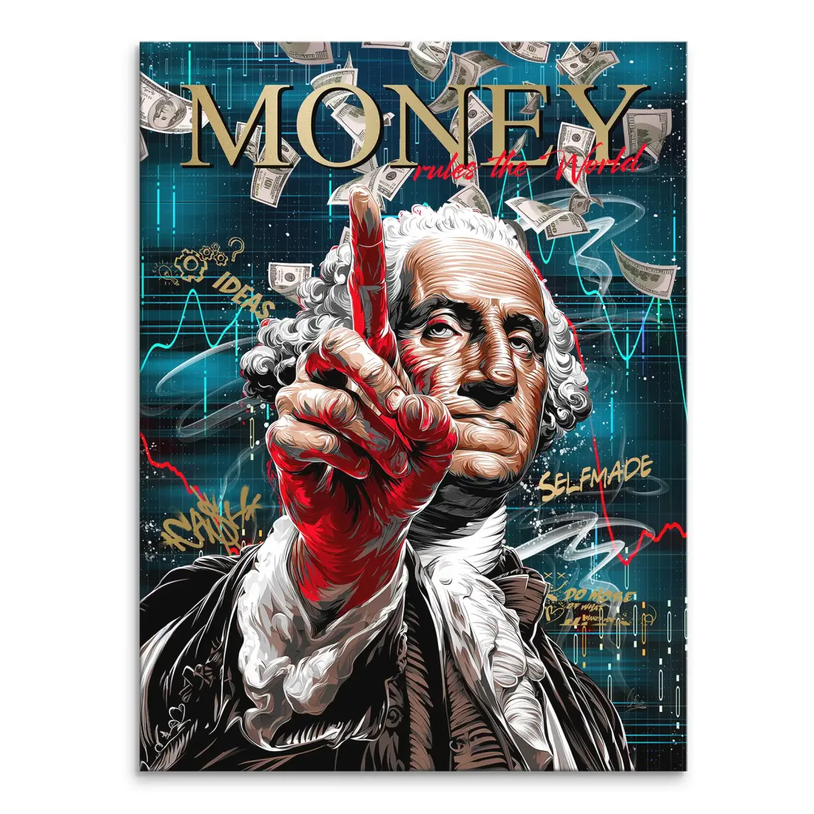 Money Empire Wallstreet Leinwand Bild