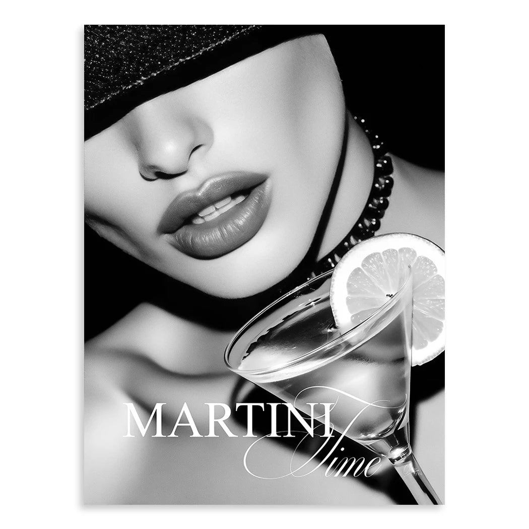 Martini Midnight Leinwand Bild