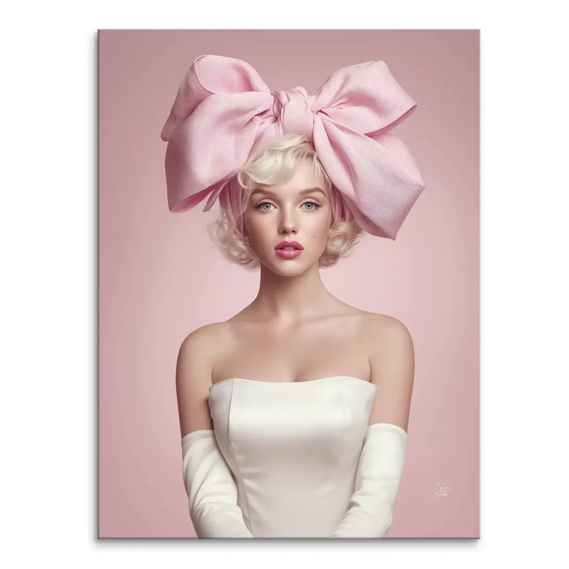 Marilyn Monroe Rosé Leinwand Bild