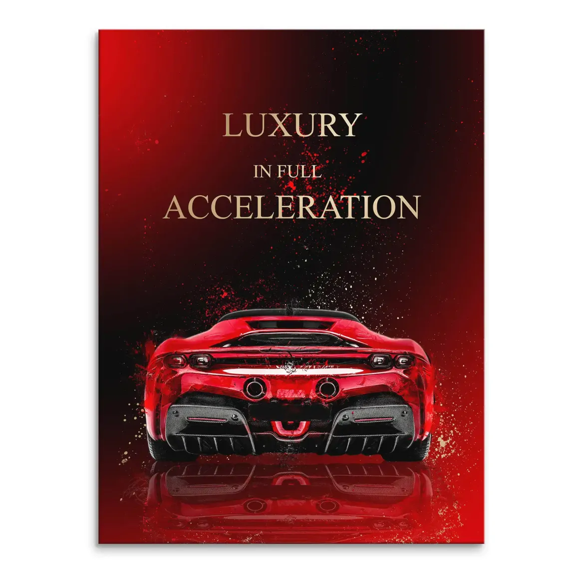 Ferrari Red Art Leinwand Bild