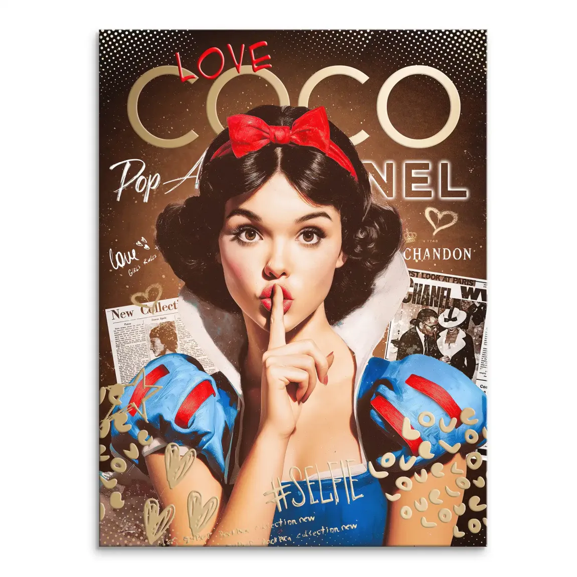 Schneewittchen Coco Glam Leinwand Bild
