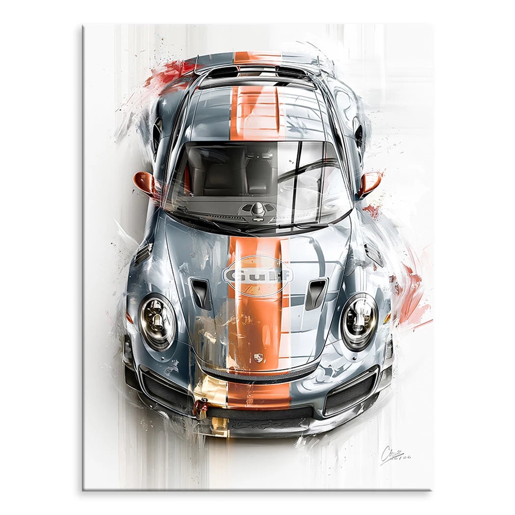 Gulf Porsche 911 Leinwand Bild