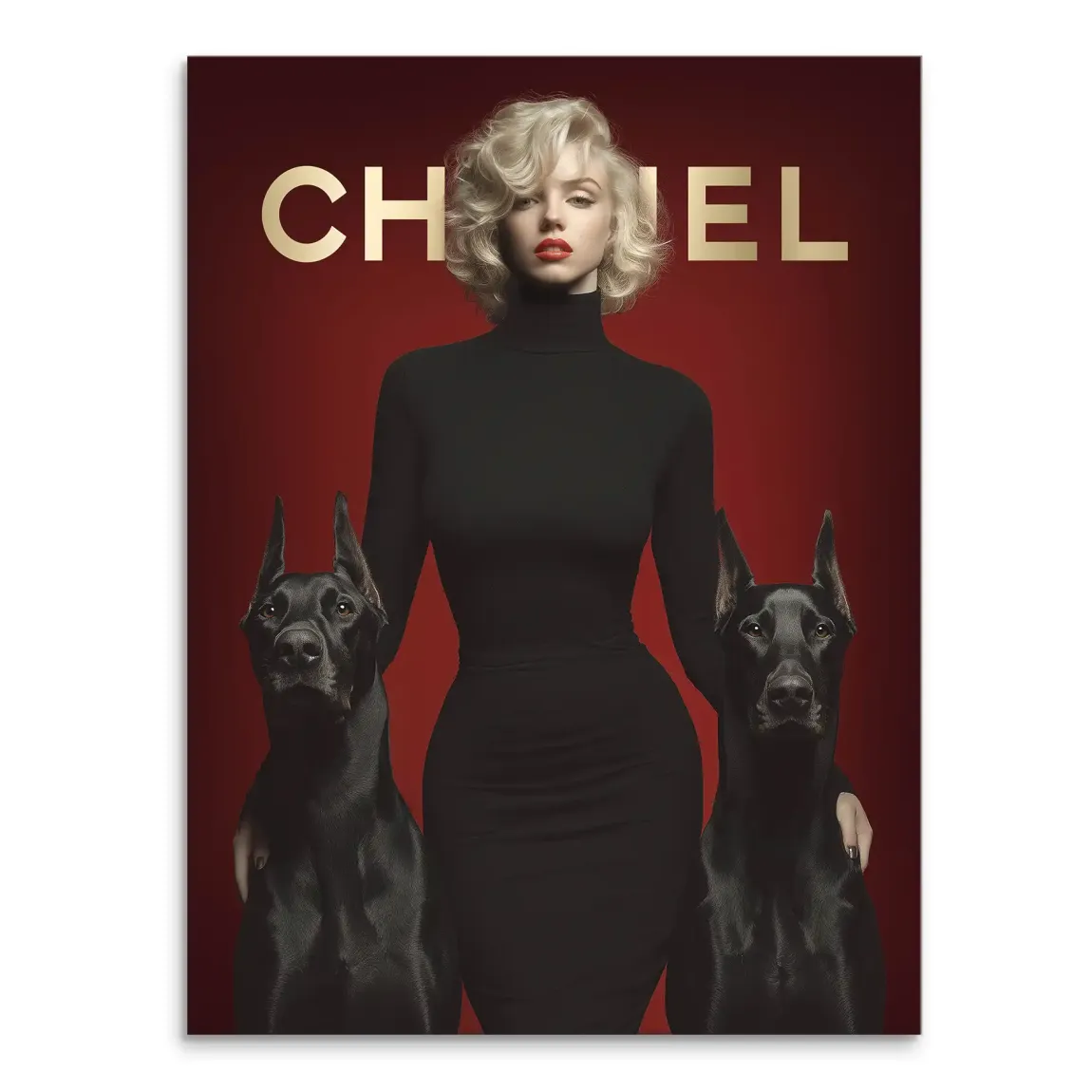 Marilyn Red Coco Leinwand Bild