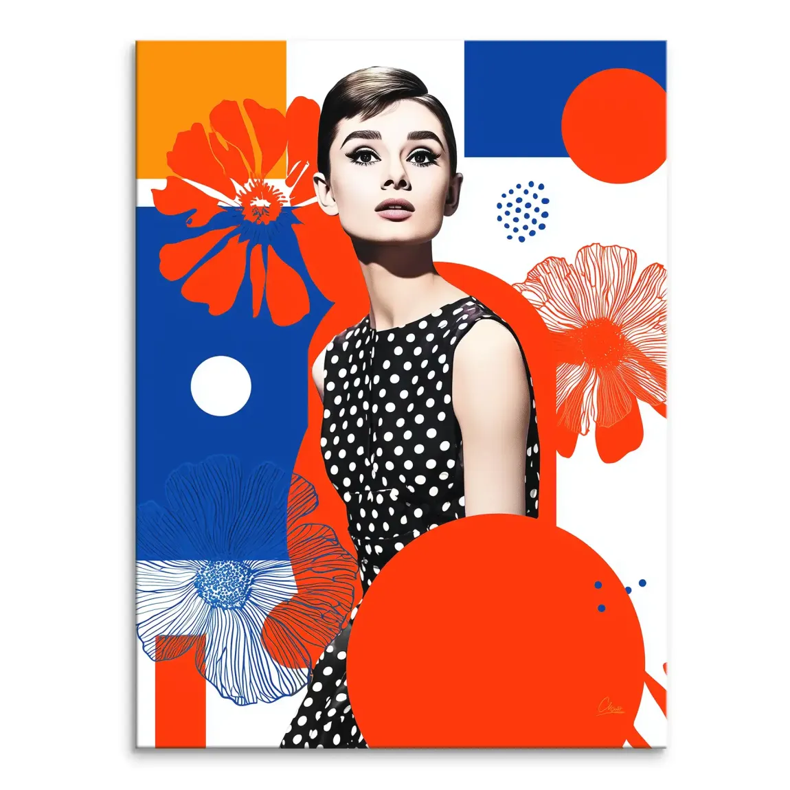 Audrey Hepburn Mod Muse Edition Leinwand Bild INGALERIE