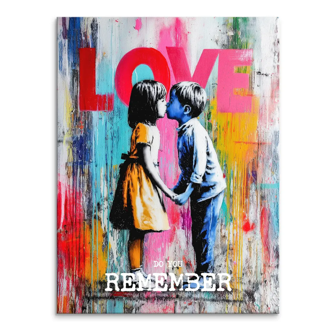 First Kiss Leinwand Bild