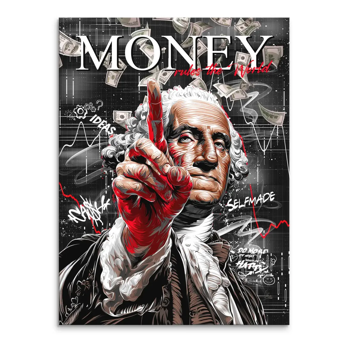 Money Leader Wallstreet Leinwand Bild
