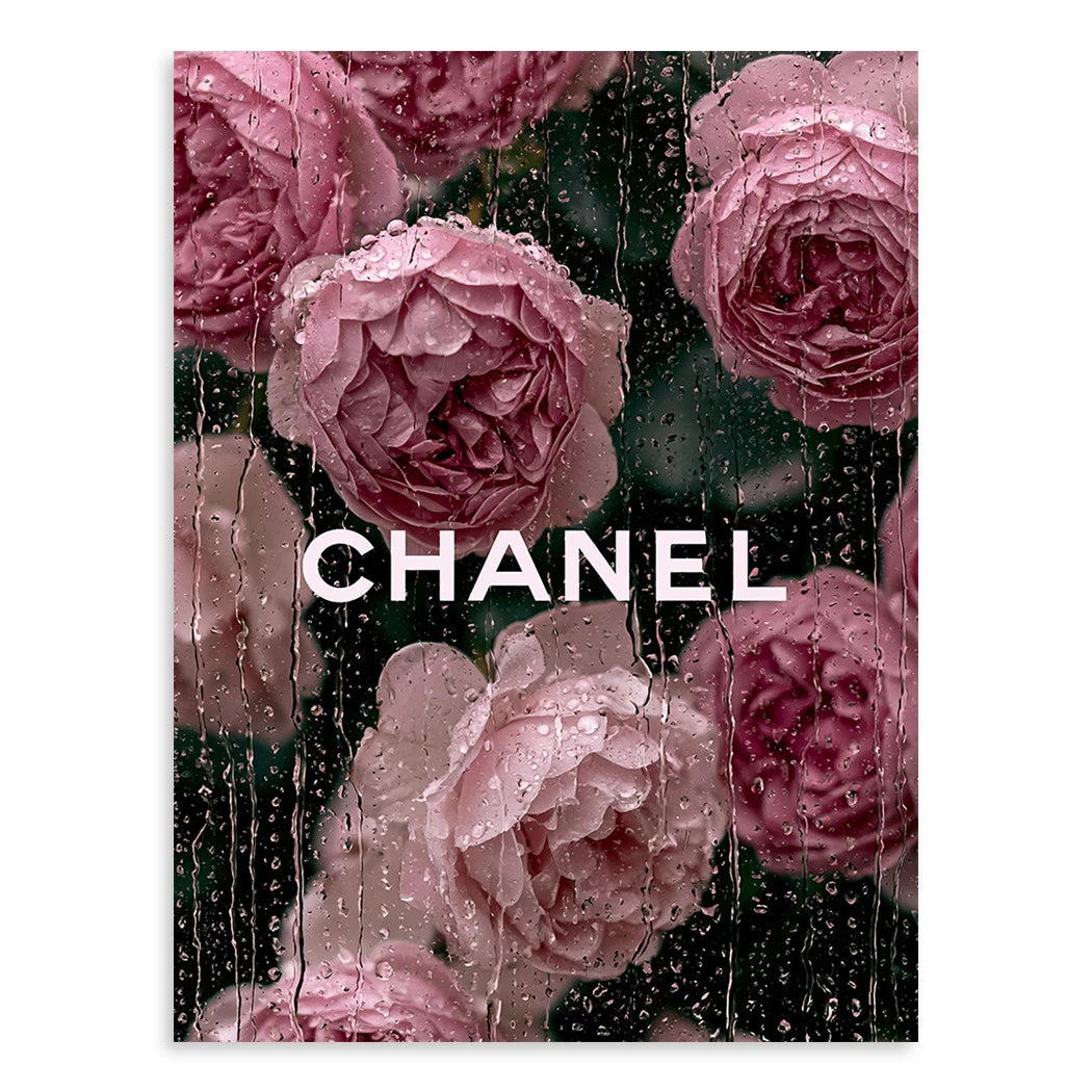 Chanel Rosenregen Leinwand Bild