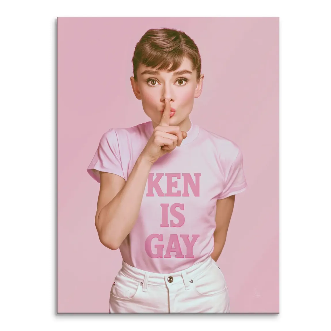 Audrey Hepburn Ken is Gay Leinwand Bild