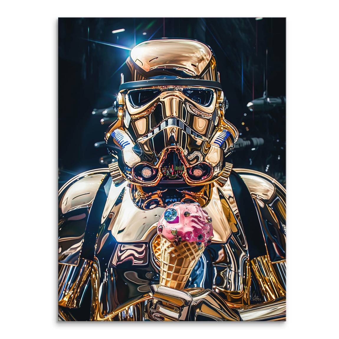 Stormtrooper Gold Leinwand Bild