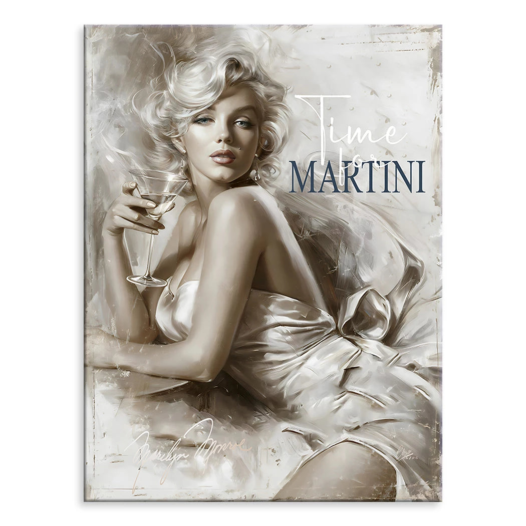 Marilyn Monroe Martini Leinwand Bild