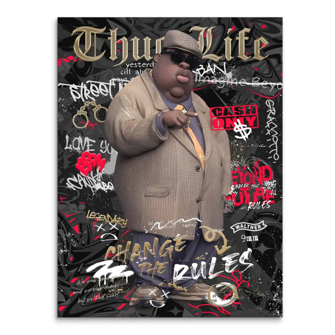 Thug Life Royalty Leinwand Bild INGALERIE