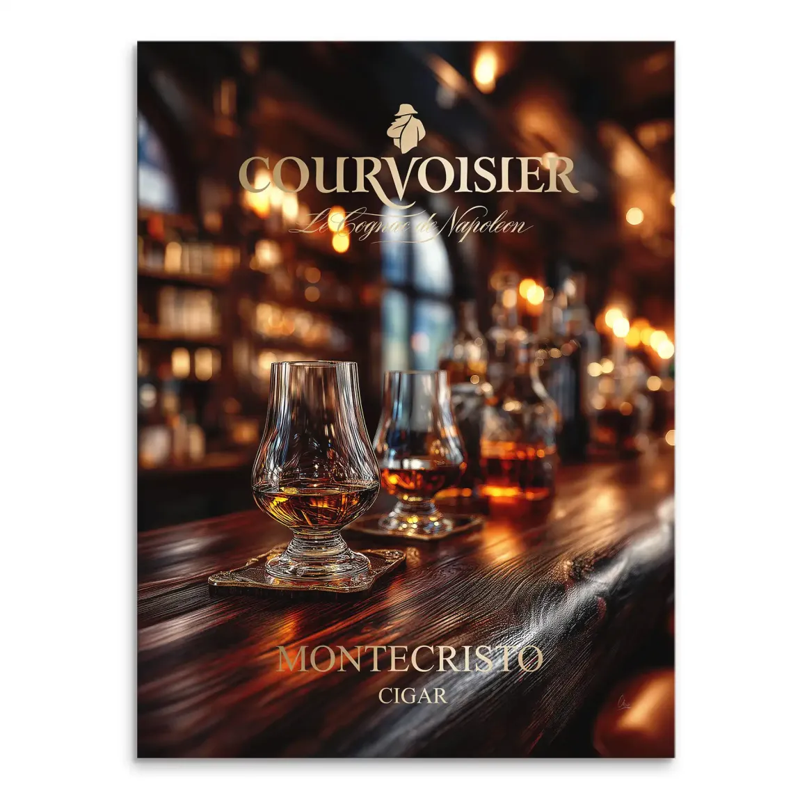 Amber Delight Cognac Leinwand Bild