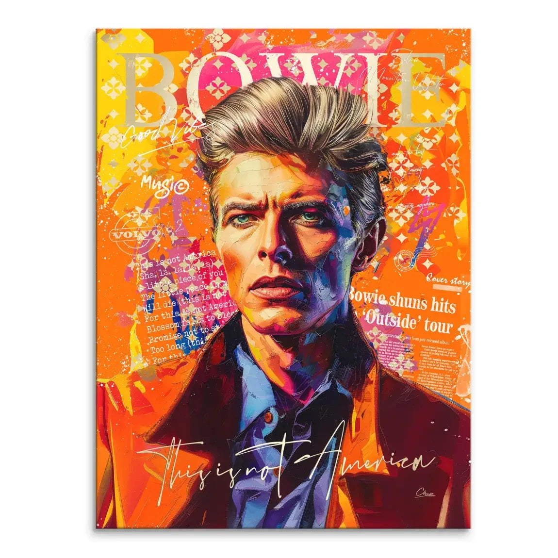 Bowie America Pop Art Leinwand Bild INGALERIE