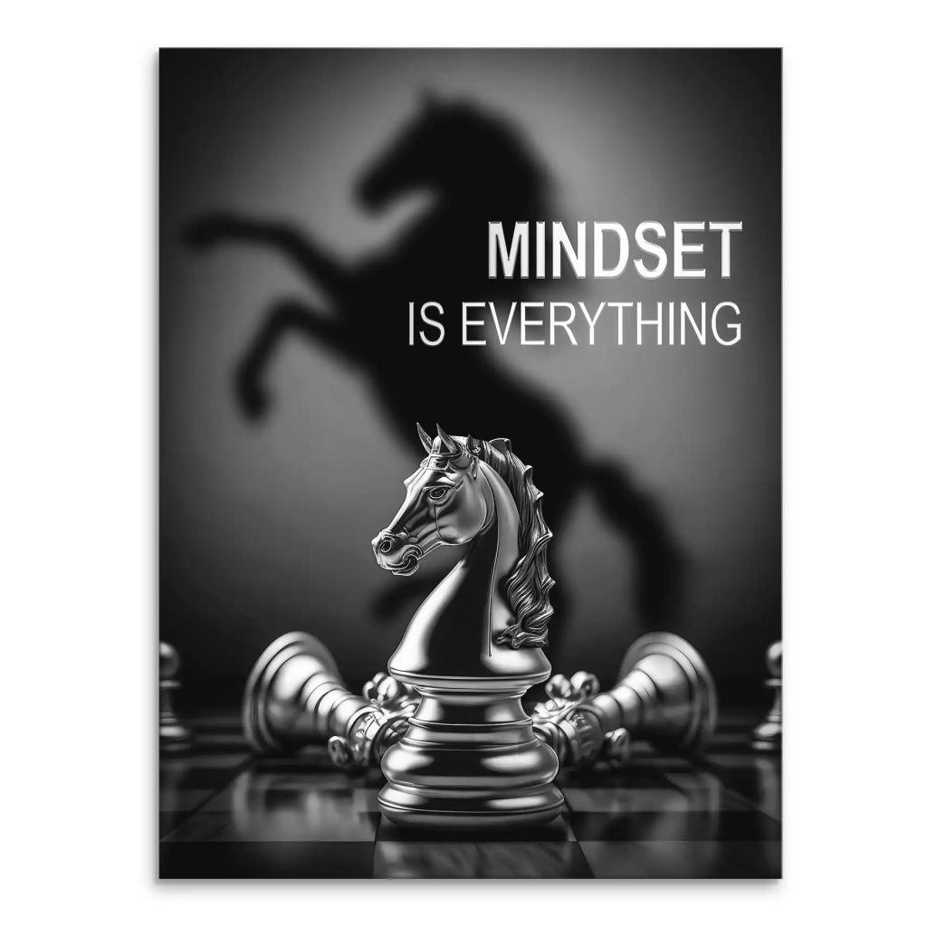 Motivation Schachfigur Leinwand Bild INGALERIE