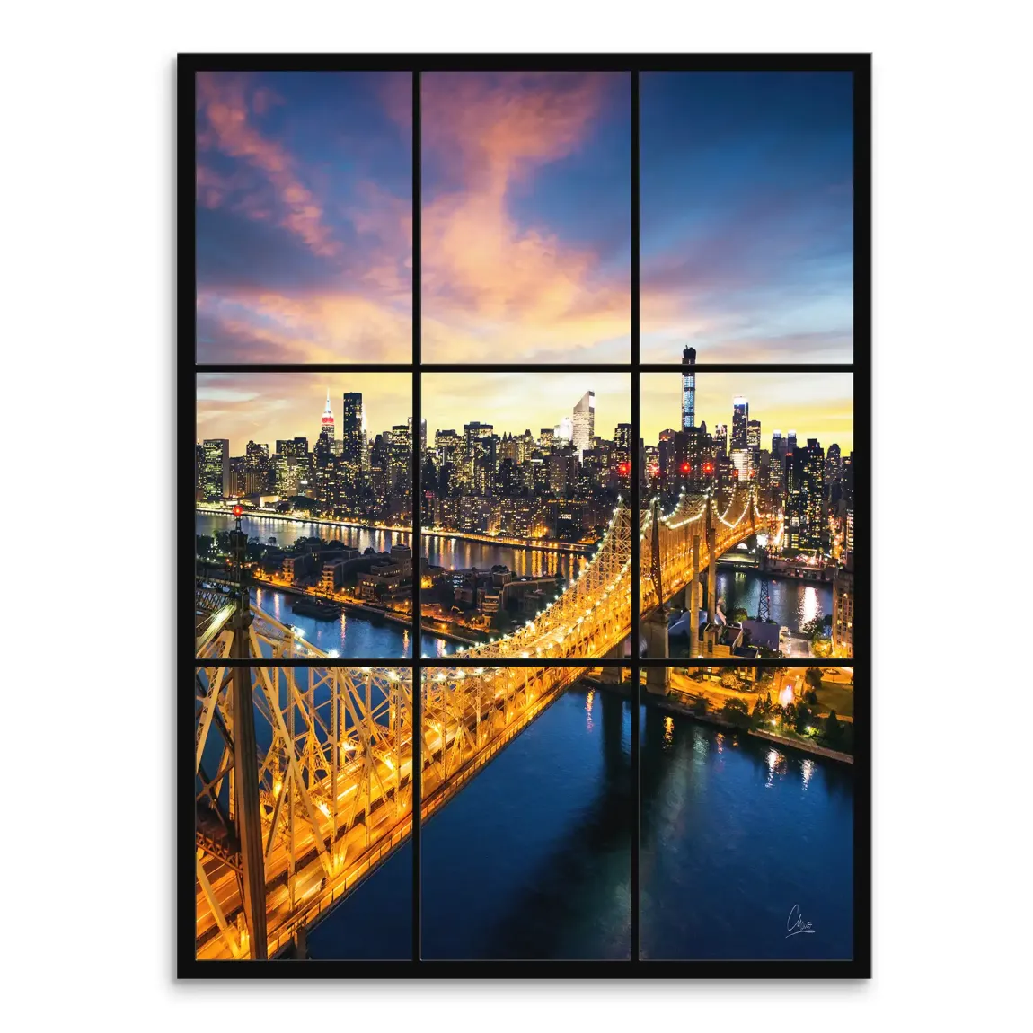 City Lights Manhattan Leinwand Bild