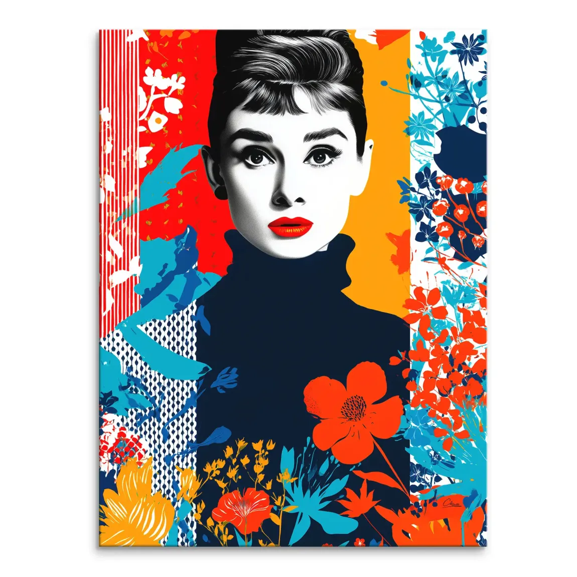 Audrey Hepburn Bloom Edition Leinwand Bild INGALERIE