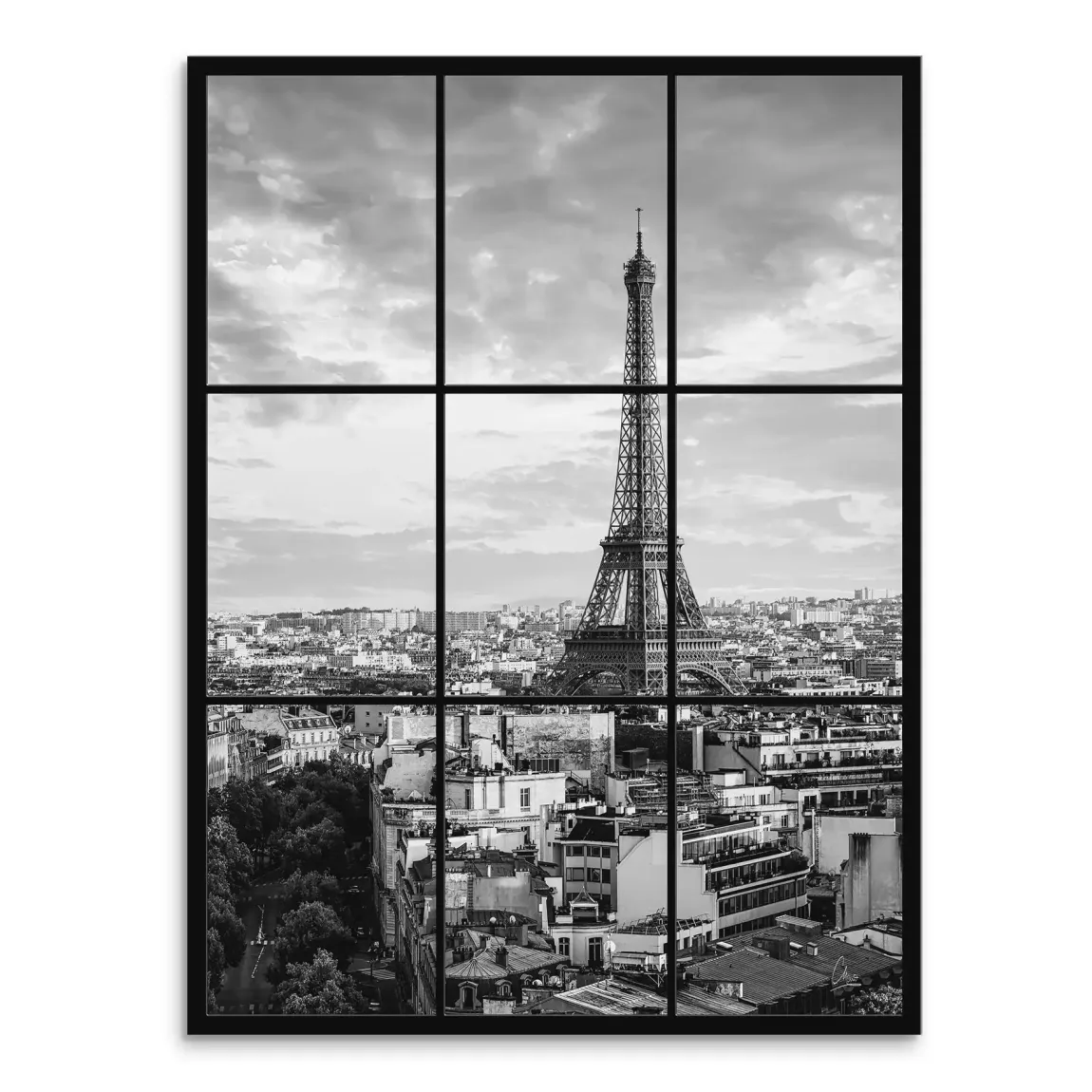 Eiffelturm über Paris Leinwand Bild