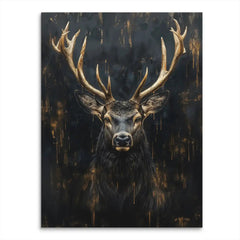 Hirsch Gold Leinwand Bild