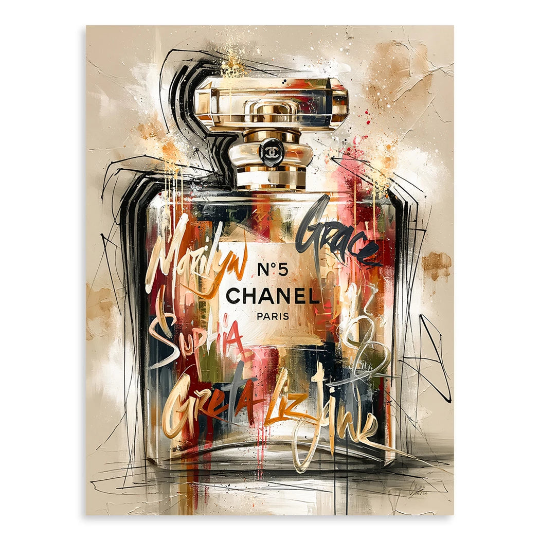 Chanel Graffiti Leinwand Bild