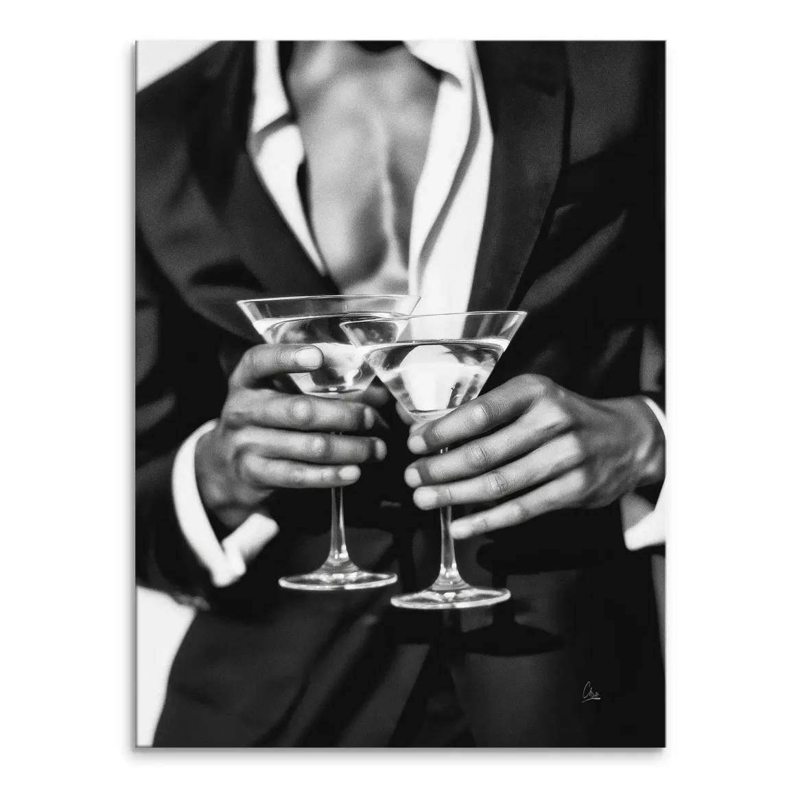 Gentleman Noire Leinwand Bild