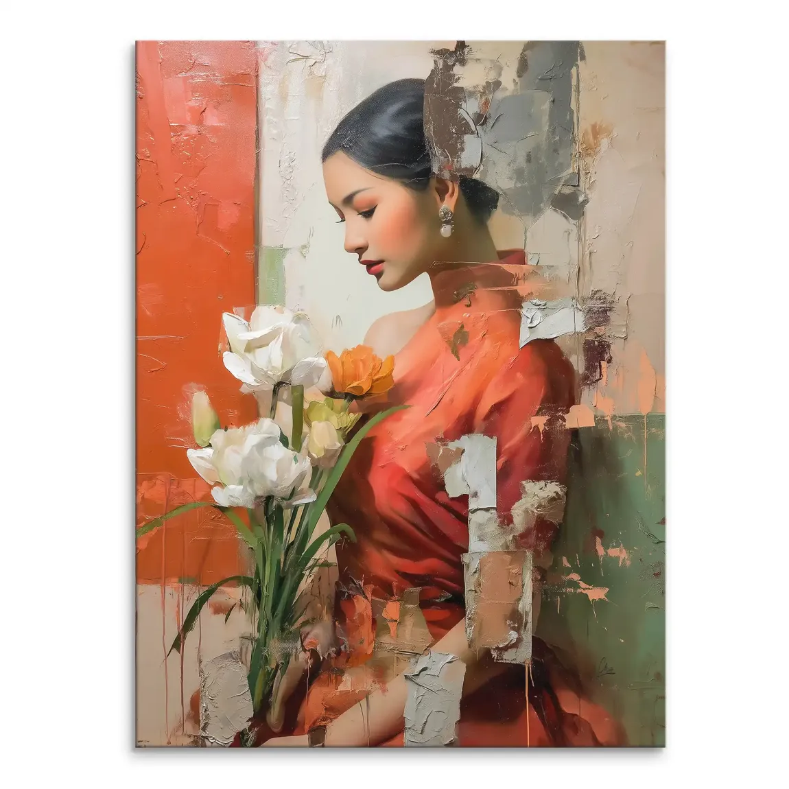 Silent Orchid Beauty Leinwand Bild