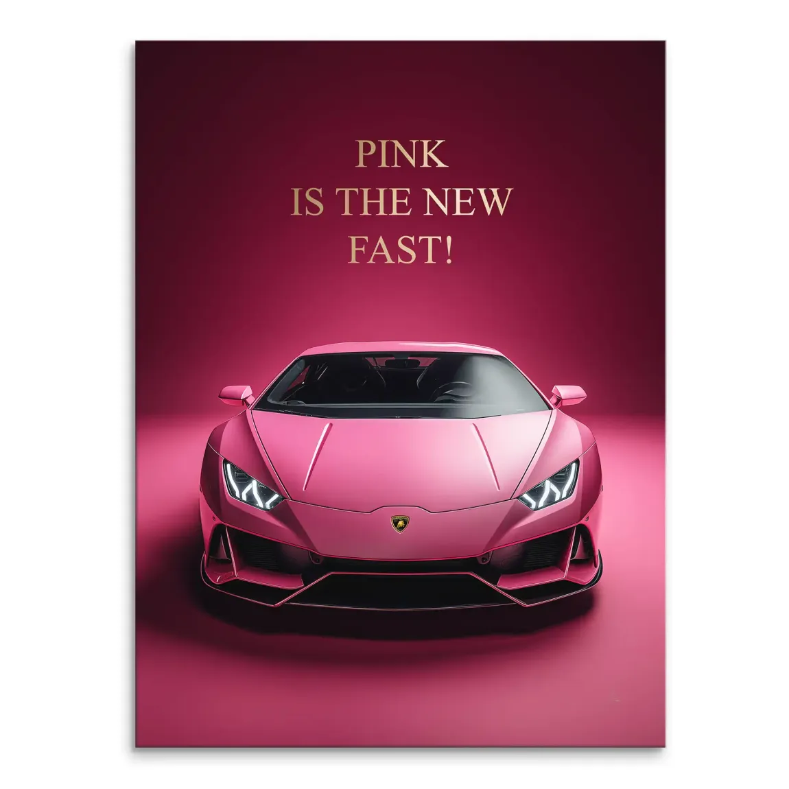 Pink Speed Lambo Leinwand Bild