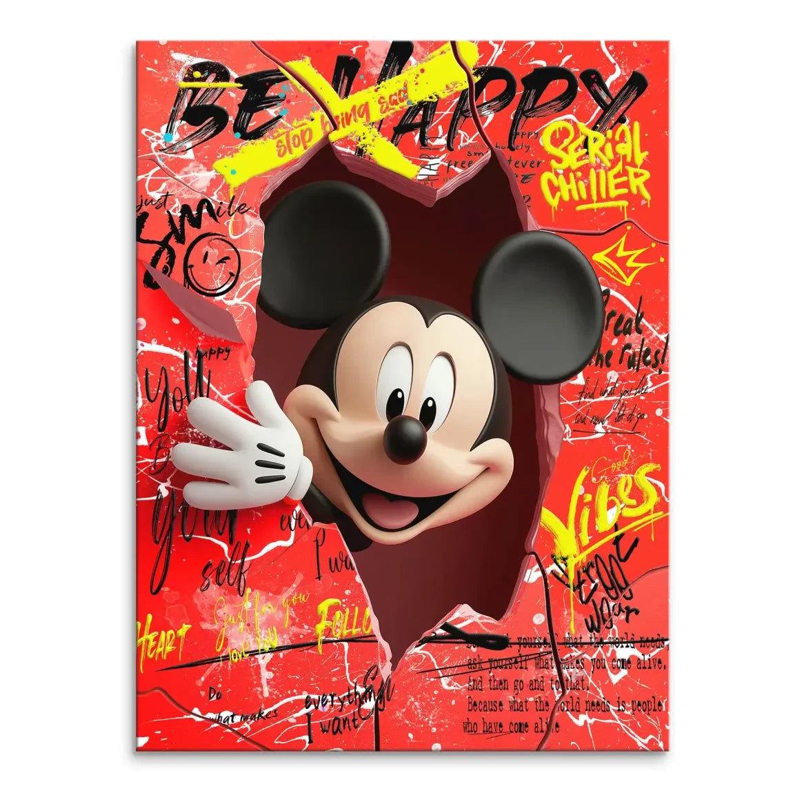 Charming Smile Micky Mouse Leinwand Bild INGALERIE