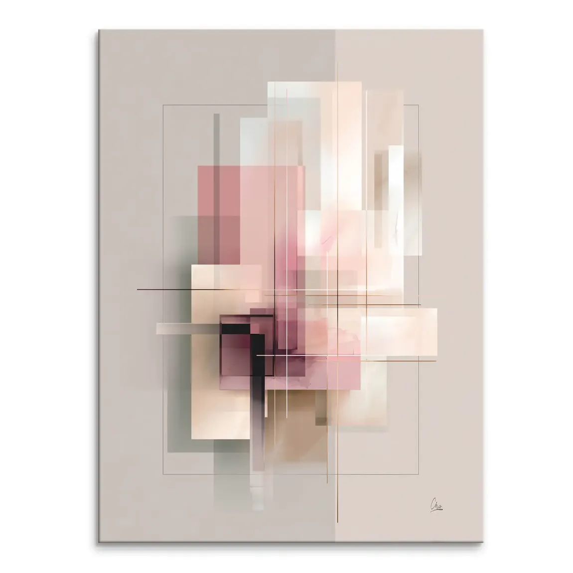 Soft Geometry Leinwand Bild