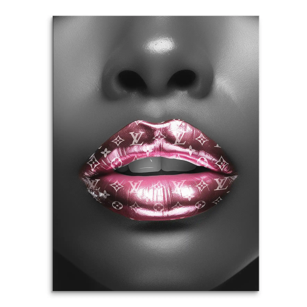 Vuitton Pink Lips Leinwand Bild INGALERIE