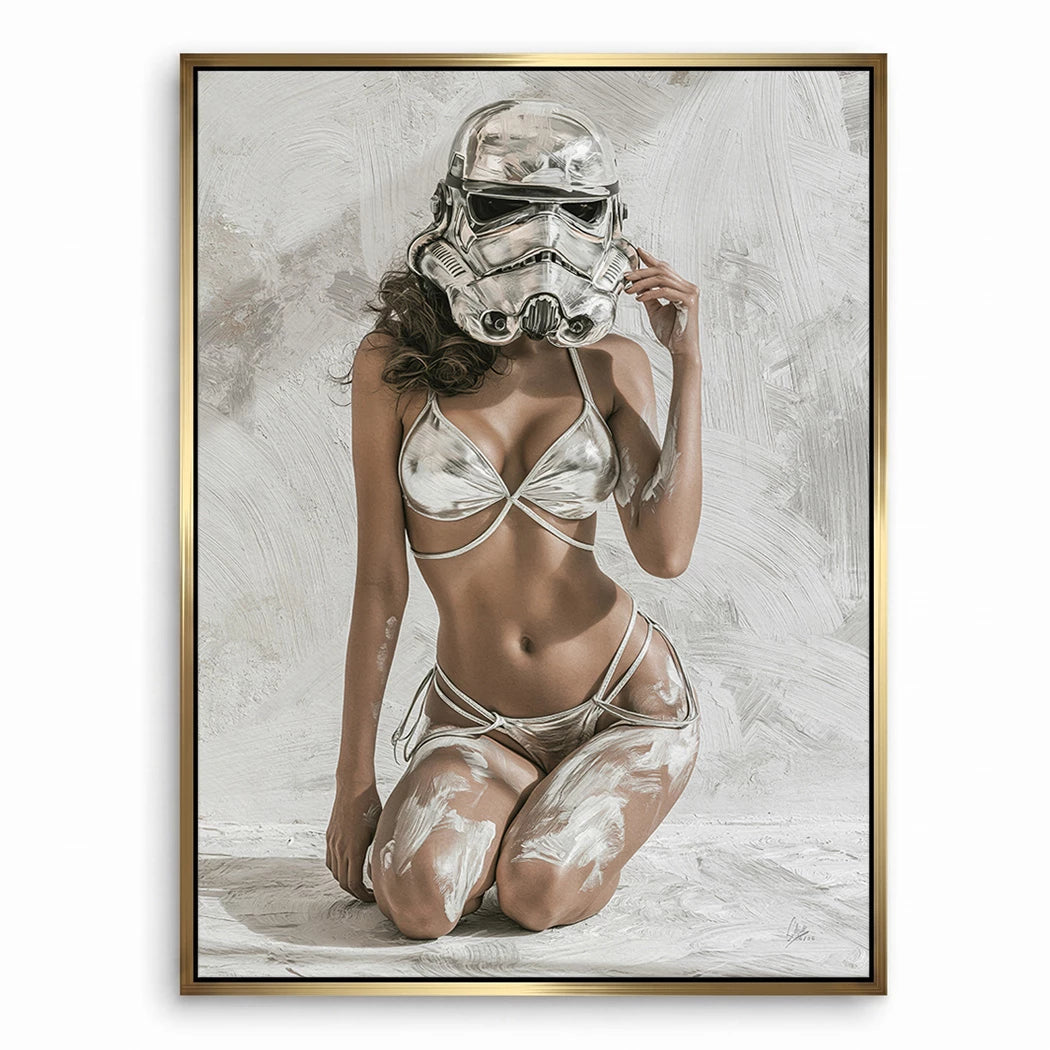 Stormtrooper Blanc Leinwand Bild