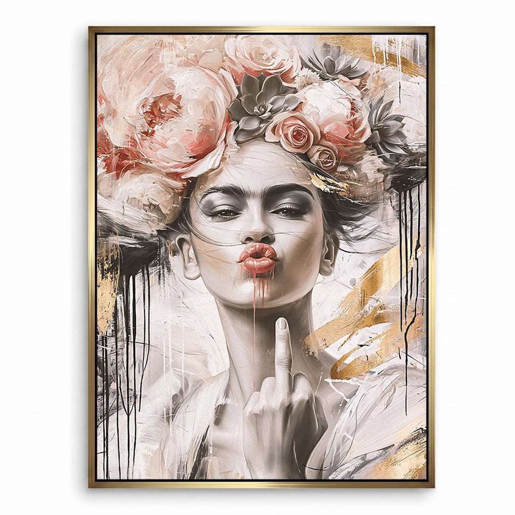 Frida Kahlo Attitude Leinwand Bild