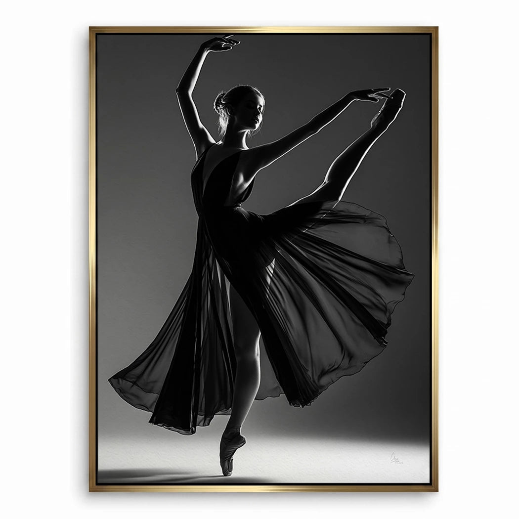 Ballerina Schattenpoesie Leinwand Bild