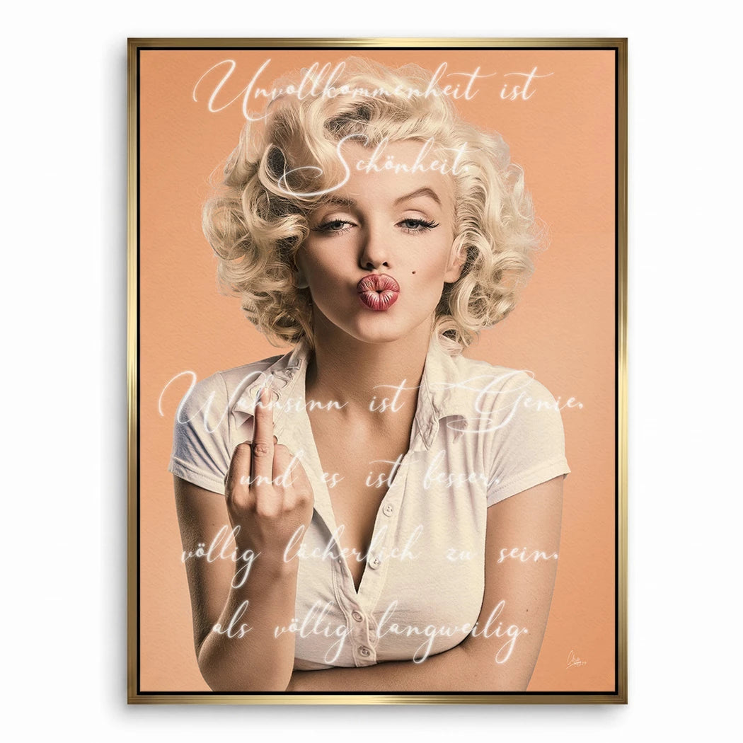 Marilyn Monroe Statement Leinwand Bild
