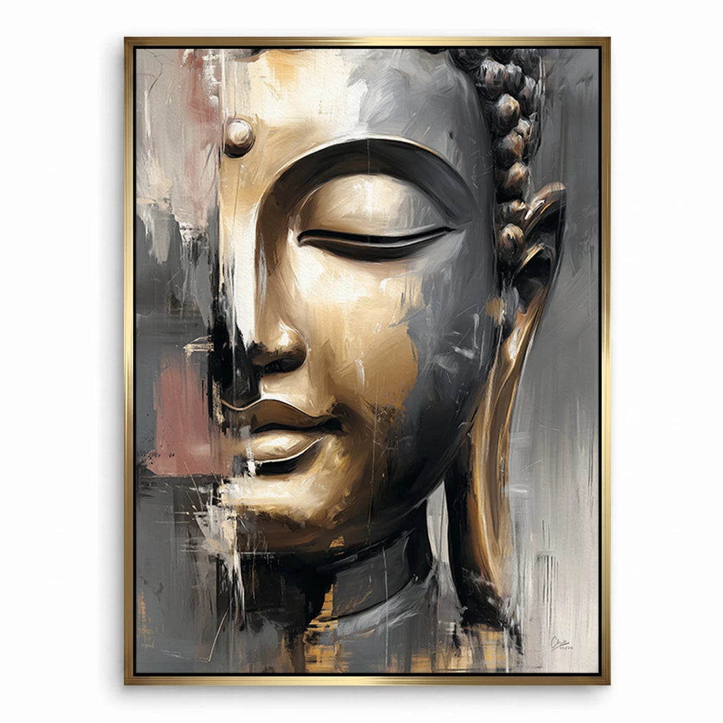 Buddha Gold Leinwand Bild