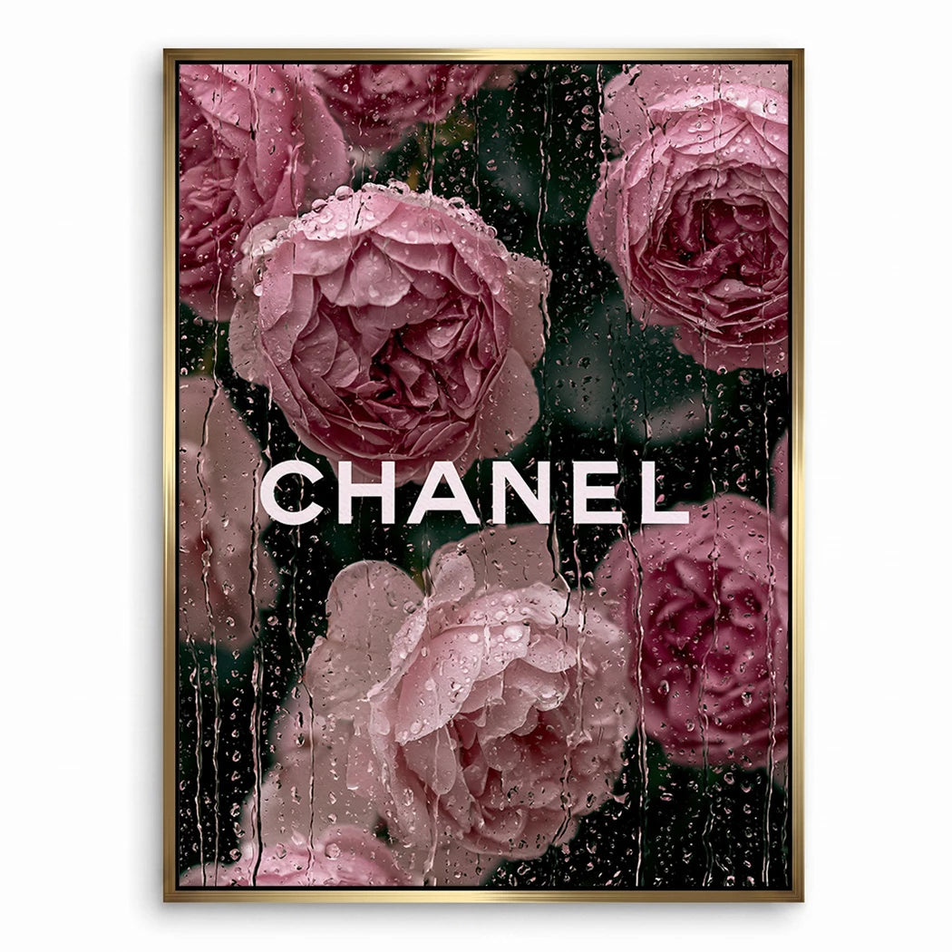 Chanel Rosenregen Leinwand Bild