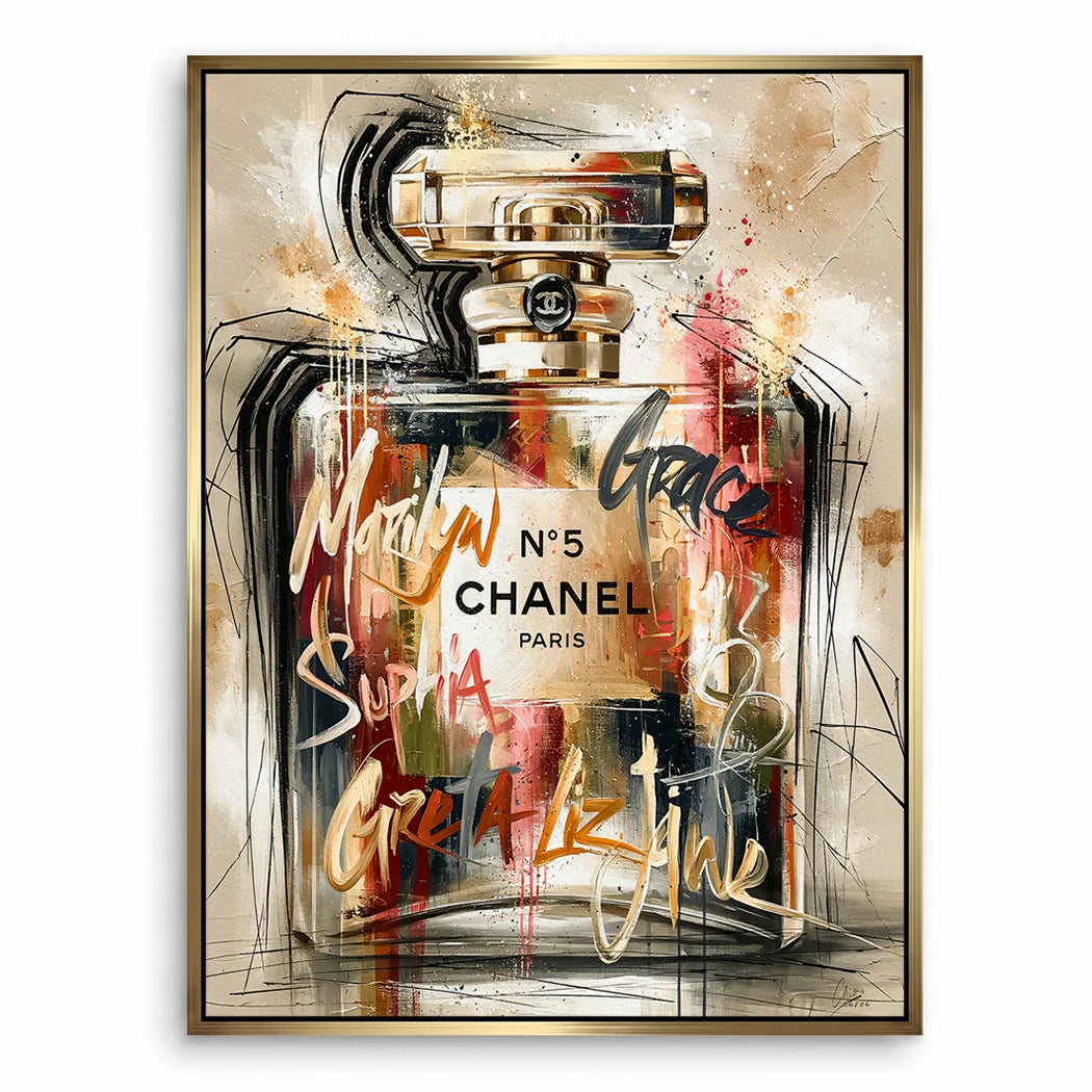 Chanel Graffiti Leinwand Bild